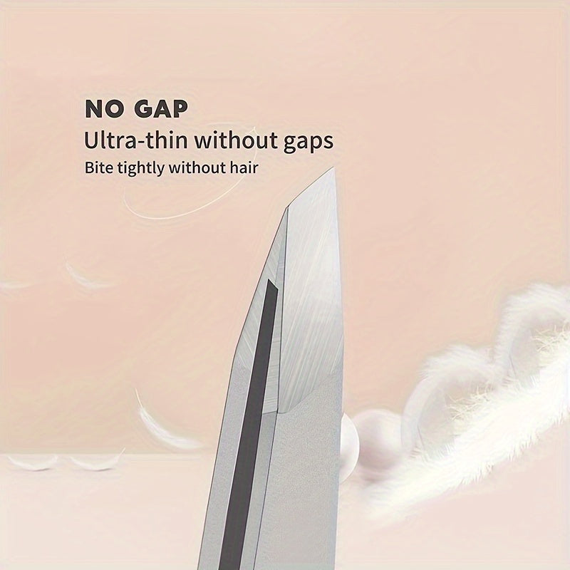 Professional Stainless Steel Tweezers Slant Tip for Facial Hair Removal