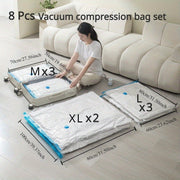 Set of 9 Vacuum Storage Bags with Hand Pump for Compressing Clothes and Comforters