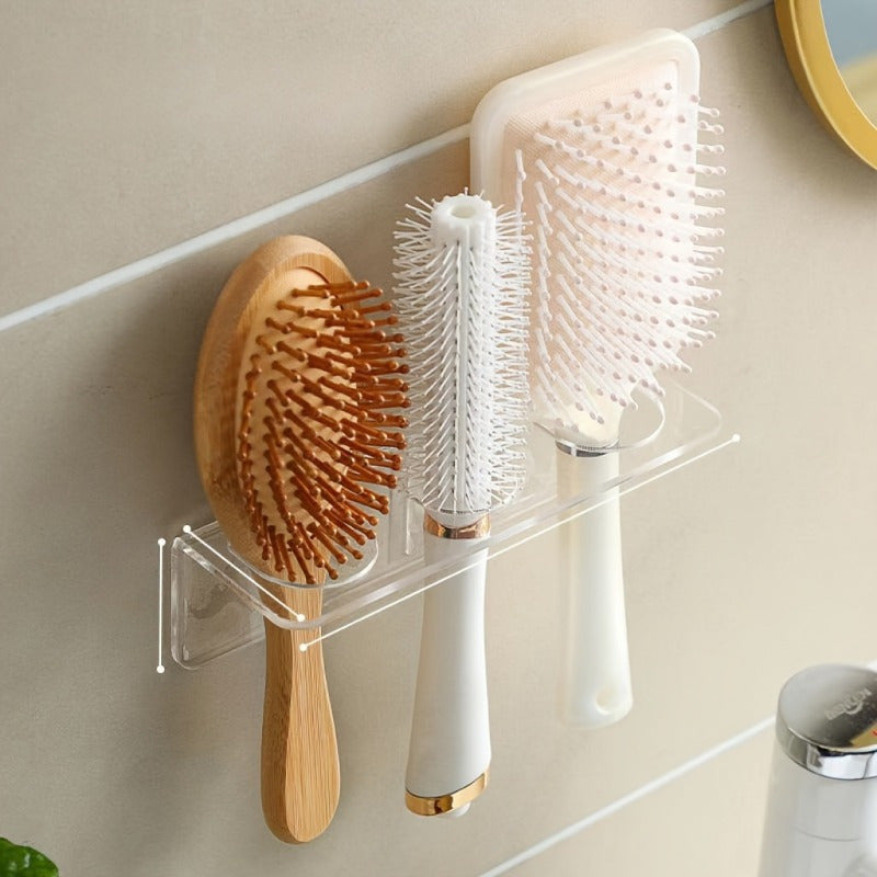 Acrylic Bathroom Storage Organizer Wall Mount Clear Plastic Holder for Combs and Toiletries