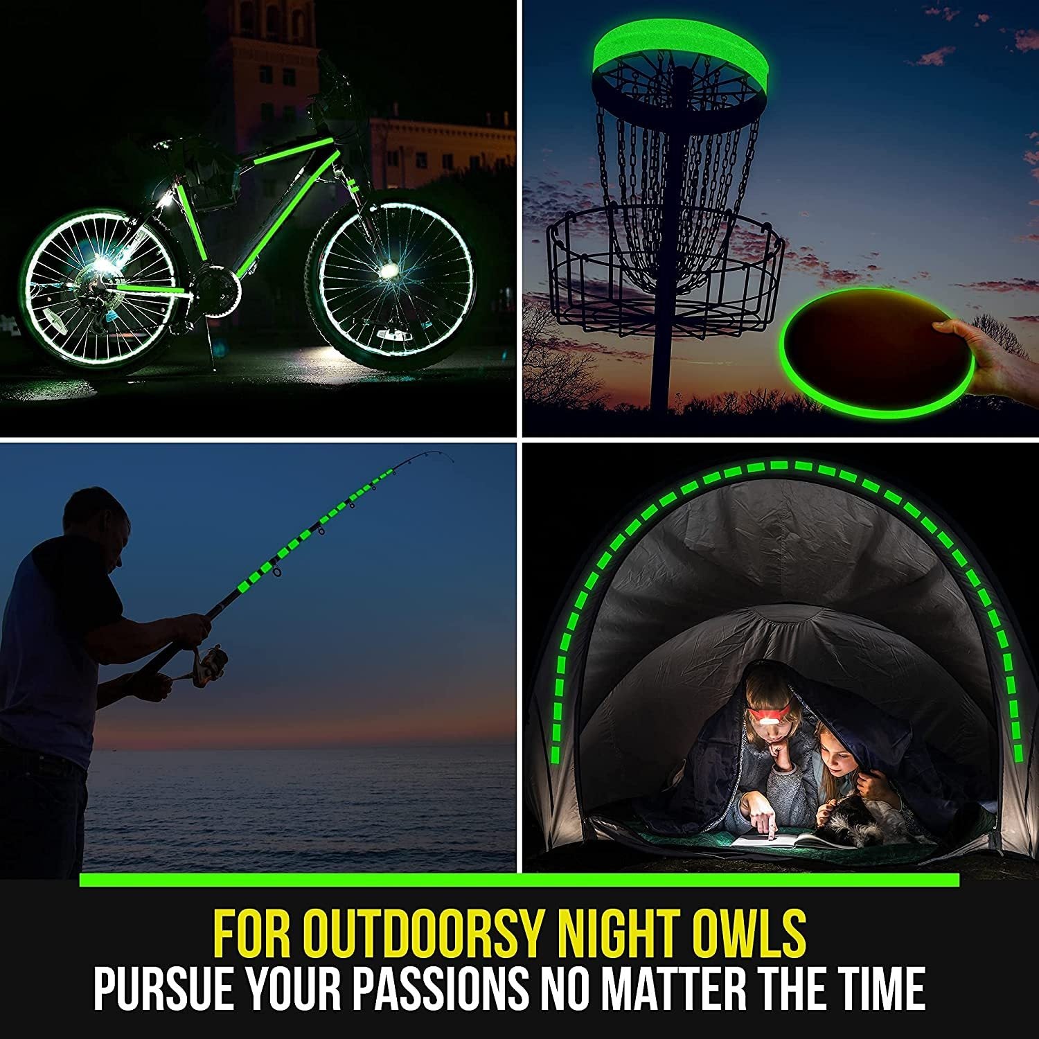 Long-Lasting Fluorescent Tape Roll for Outdoor Sports Night Decorations Home Marking