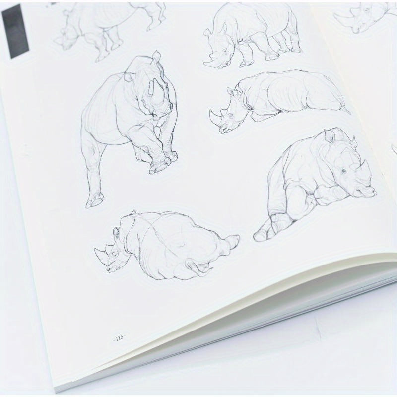 Animal Sketching Atlas with 1000 Postures Chinese Art Book Paperback