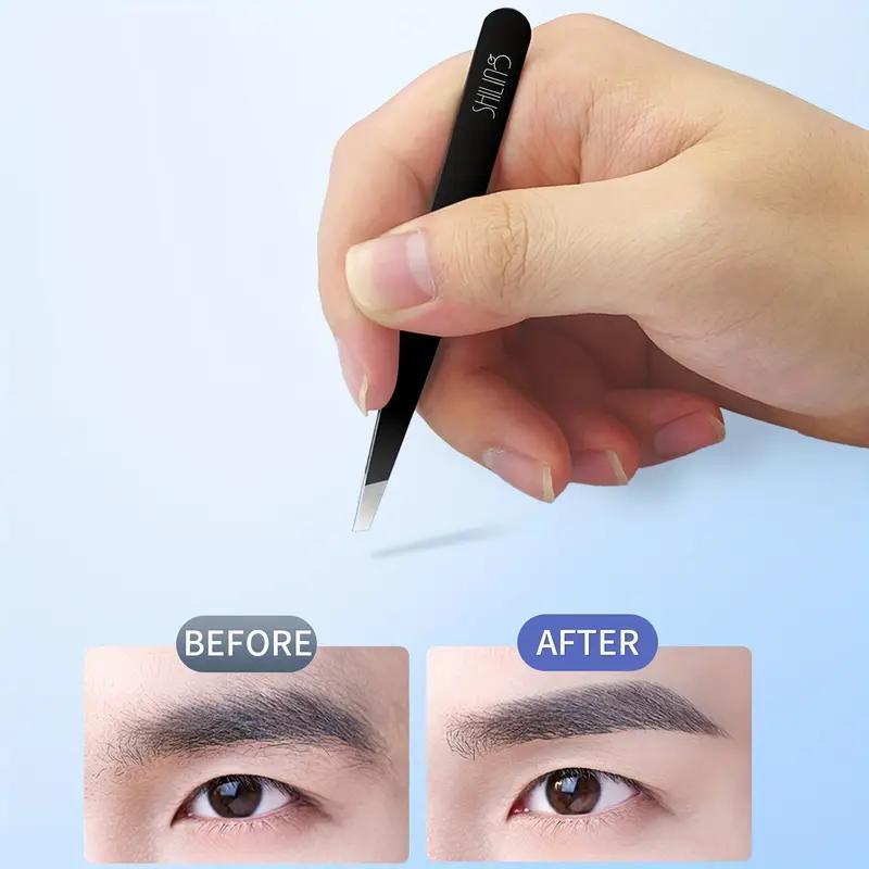 Unisex Stainless Steel Tweezers Set for Eyebrow Facial Hair Removal