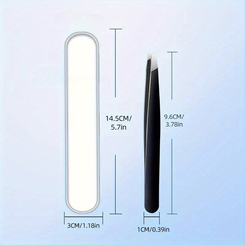 Unisex Stainless Steel Tweezers Set for Eyebrow Facial Hair Removal