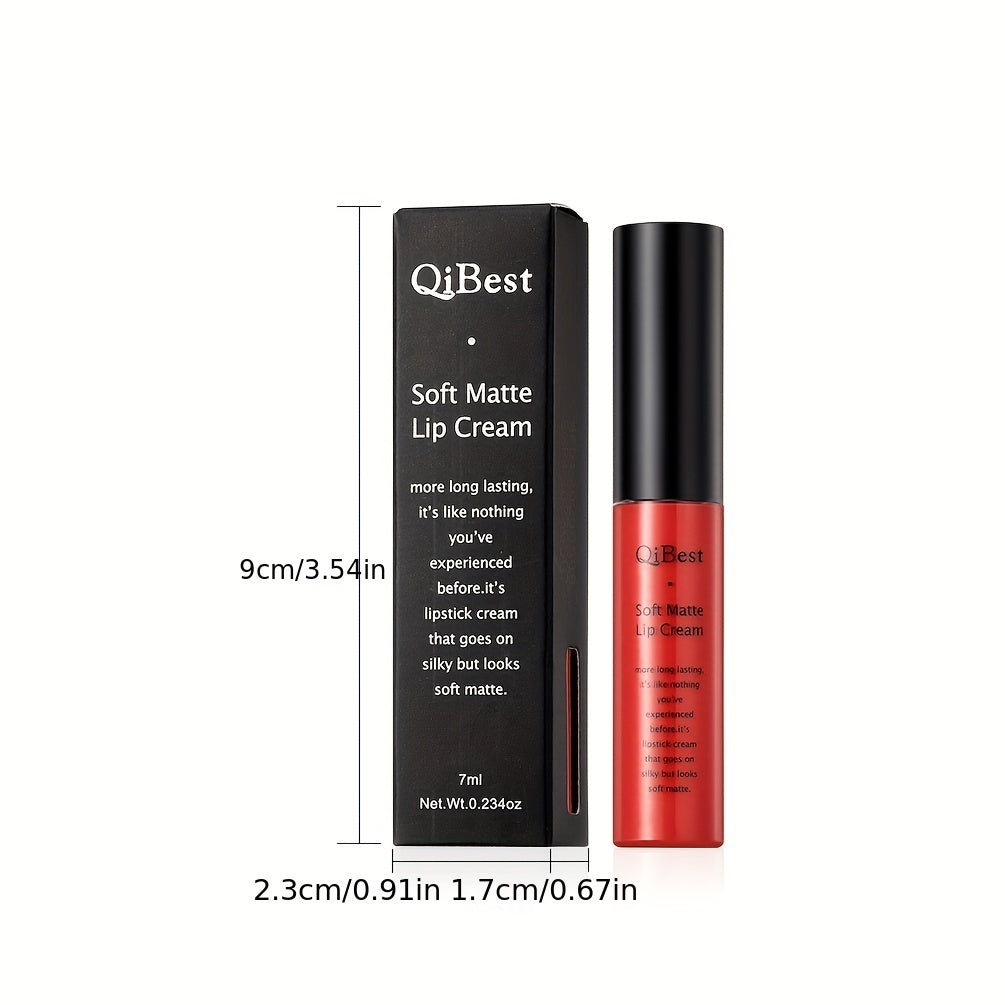 Barra de labios líquida de acabado mate para mujer, a prueba de agua, de larga duración y que hidrata