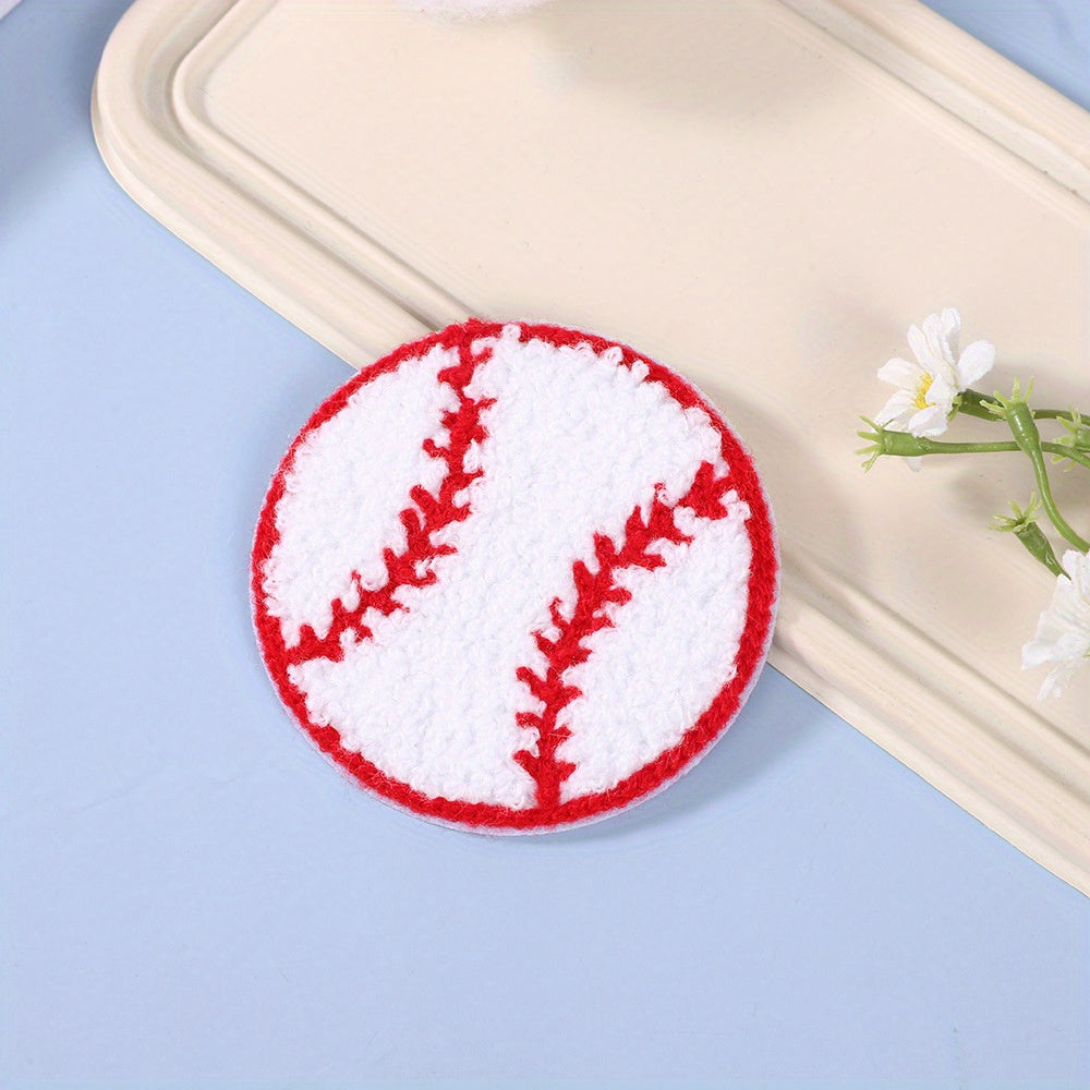 Sports Theme Iron-On Patches for Clothing Baseball Football Basketball Easy DIY