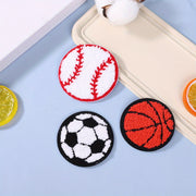 Sports Theme Iron-On Patches for Clothing Baseball Football Basketball Easy DIY