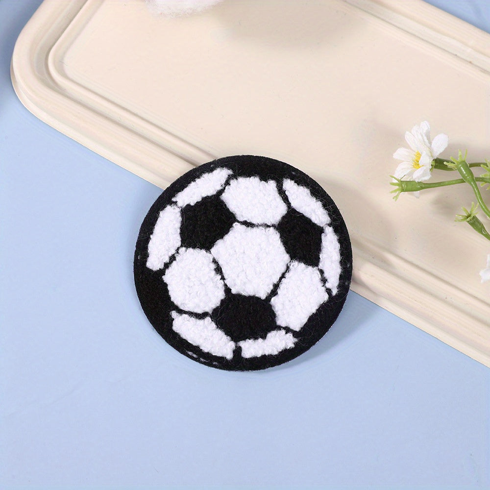 Sports Theme Iron-On Patches for Clothing Baseball Football Basketball Easy DIY