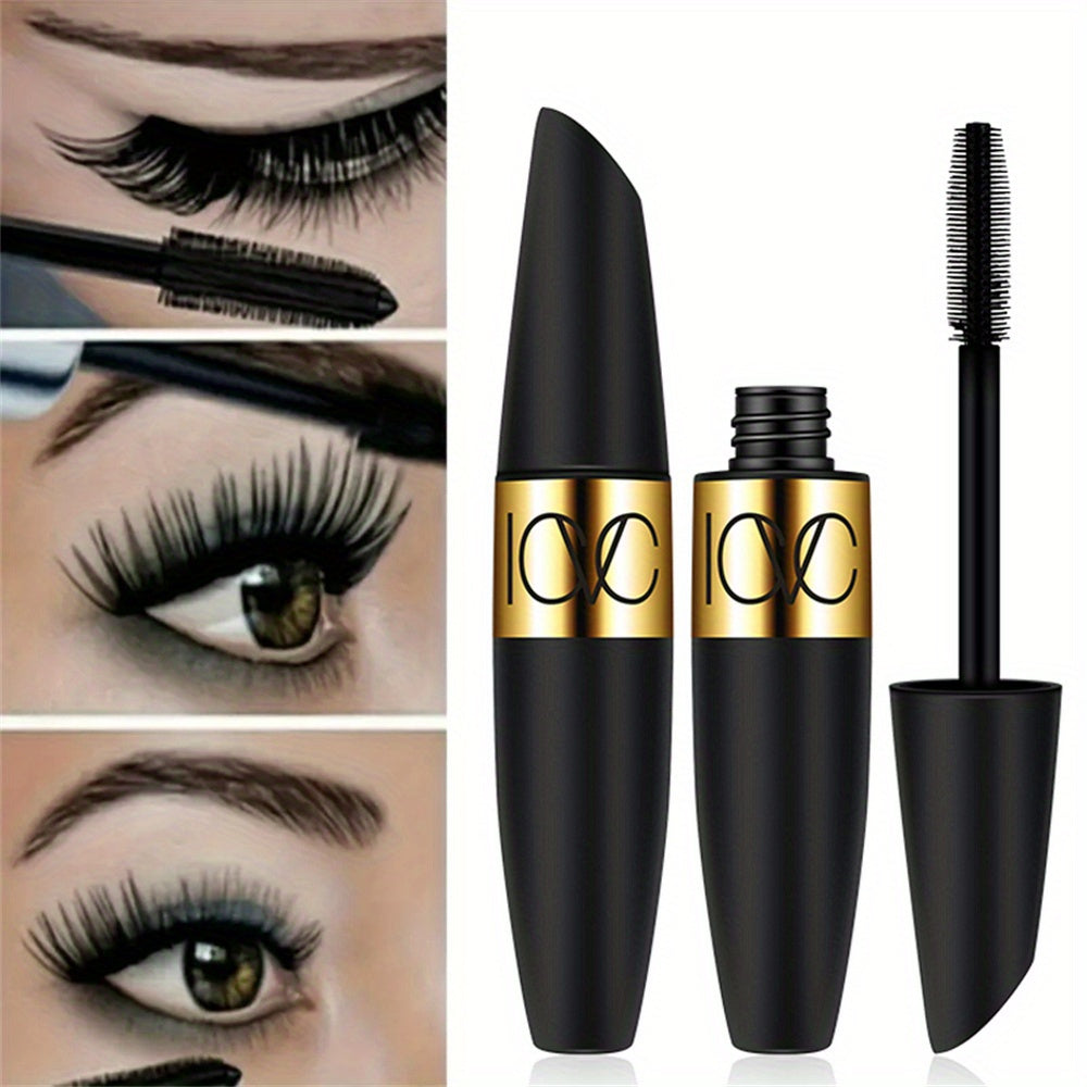 Waterproof Volumizing Mascara for Long Eyelashes Black All Skin Types