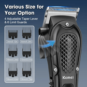 Cortapelos profesionales con motor de alta velocidad, batería de litio de 1500mAh, set de caja de regalo