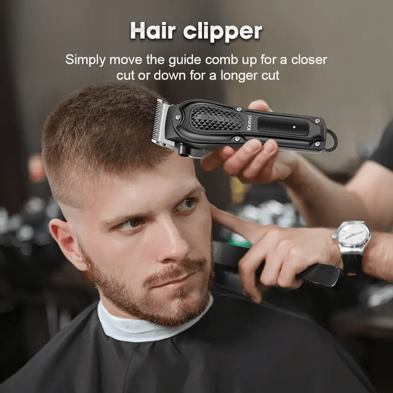Cortapelos profesionales con motor de alta velocidad, batería de litio de 1500mAh, set de caja de regalo