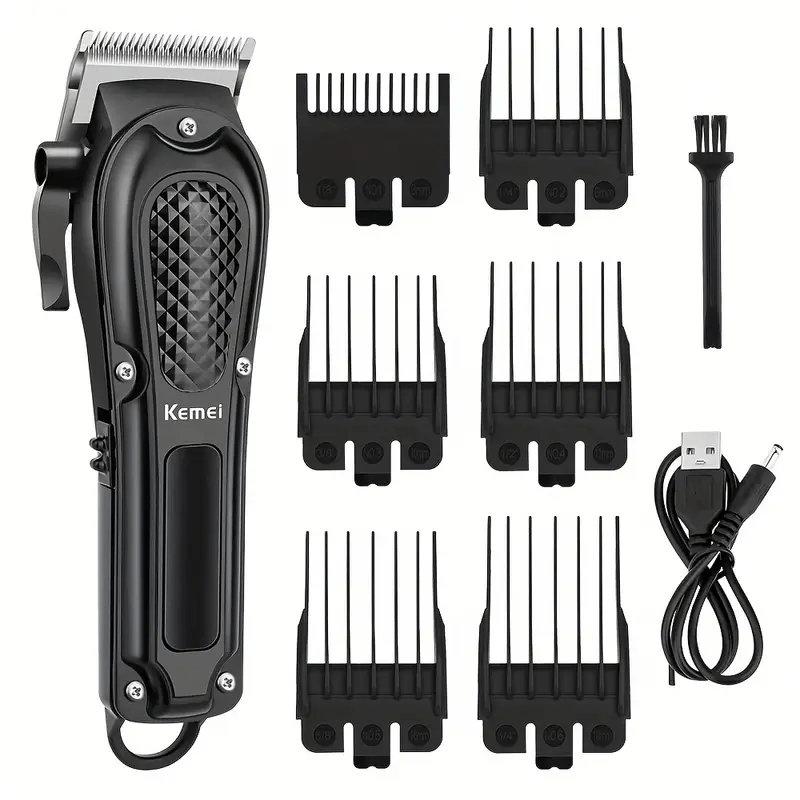 Cortapelos profesionales con motor de alta velocidad, batería de litio de 1500mAh, set de caja de regalo