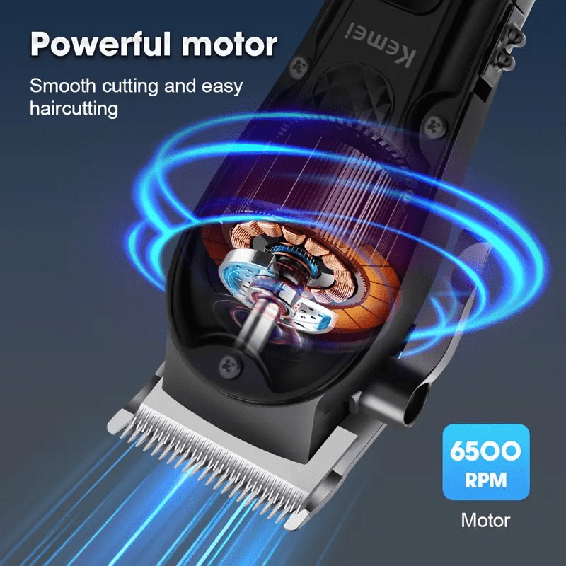 Cortapelos profesionales con motor de alta velocidad, batería de litio de 1500mAh, set de caja de regalo