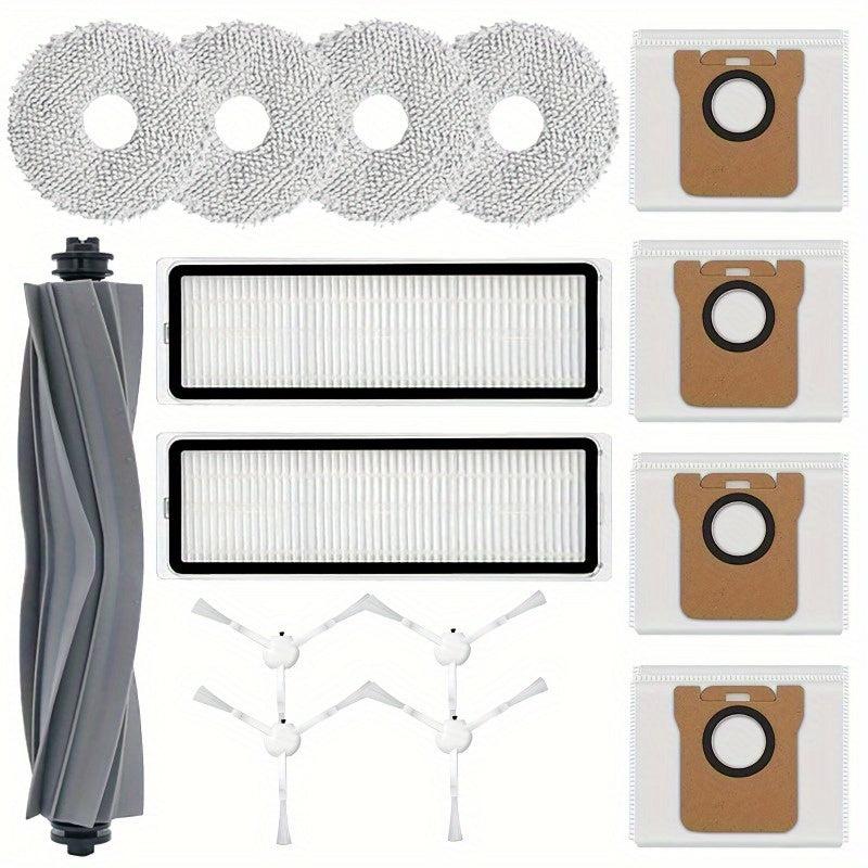 15-Piece Premium Cleaning Brush and Filter Mop Cloths Kit for Robot Vacuums