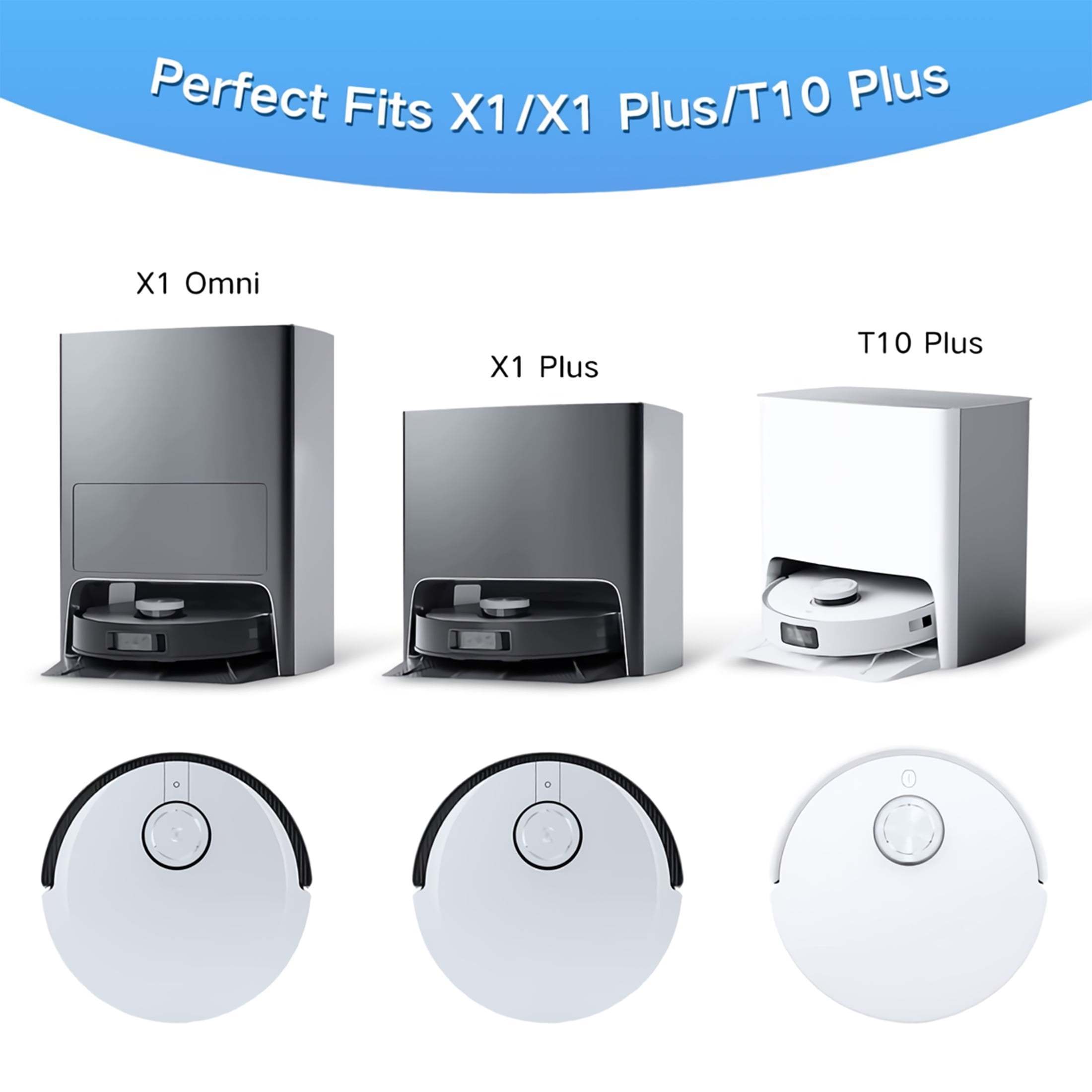 Set of 10 Dust Bags for Robot Vacuums, 3L Capacity, Easy Seal