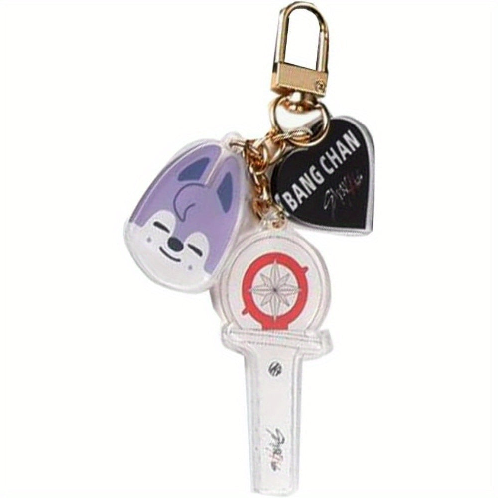 Acrylic Keychain Set Heart and Cartoon Charms for Bags and Backpacks Gift for Women