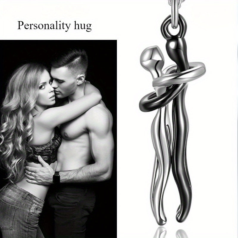 Sterling Silver Couples Necklace for Valentine's Day Love Gift Jewelry for Weddings