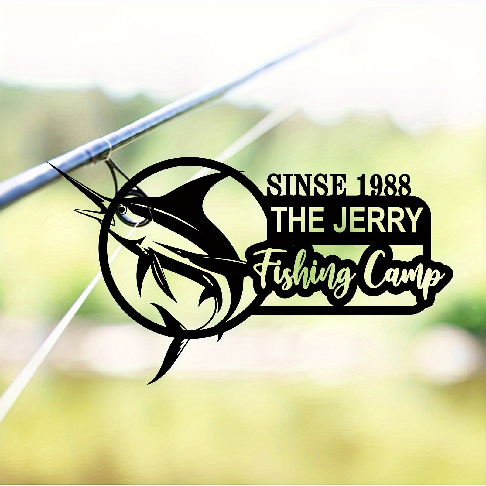 Personalized Iron Fishing and Camping Wall Art for Fathers and Outdoors Enthusiasts