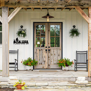 Personalized Metal Address Plaque Forest Design for Mountain Homes Wall or Surface Mount Black Finish