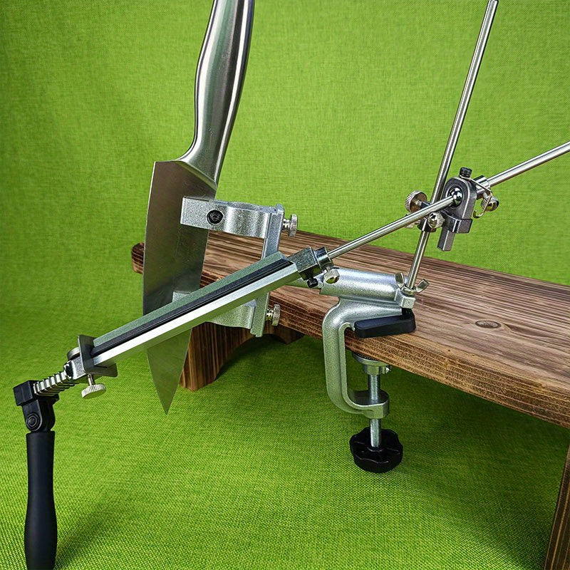 Knife Sharpener Kit with 360° Rotation Fixed Angle Aluminum Alloy Diamond Grit