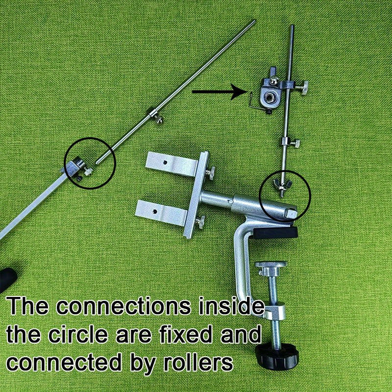 Knife Sharpener Kit with 360° Rotation Fixed Angle Aluminum Alloy Diamond Grit