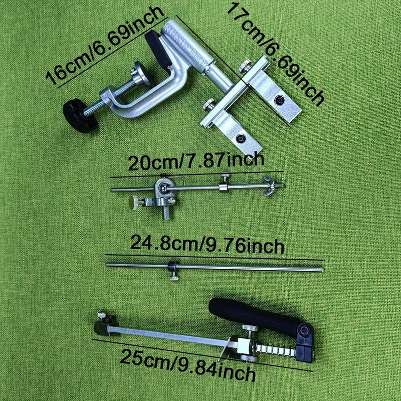 RUIXIN RX-009 pichoq silliqlash to'plami, 360° aylanma va statik burchak bilan oshxona asboblari uchun, alyuminiy qotishmasidan tayyorlangan va olmos maydalash tizimi bilan.