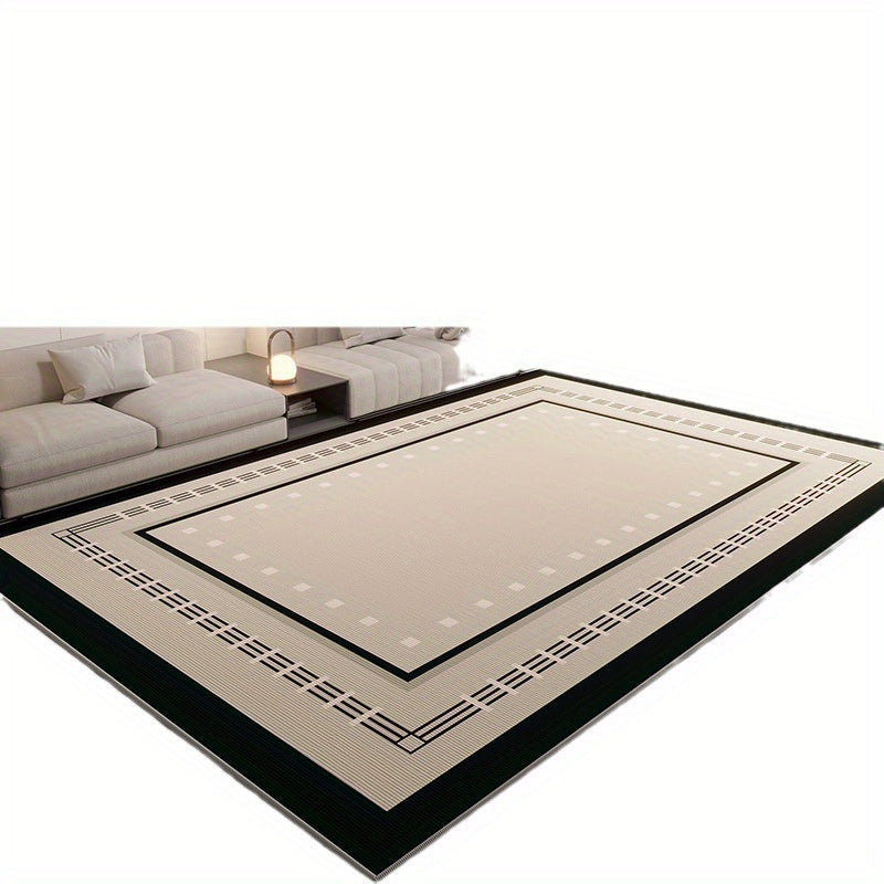 Japanese-Inspired Area Rug Non-Slip Absorbent Polyester 152x213cm for Living Room Bedroom