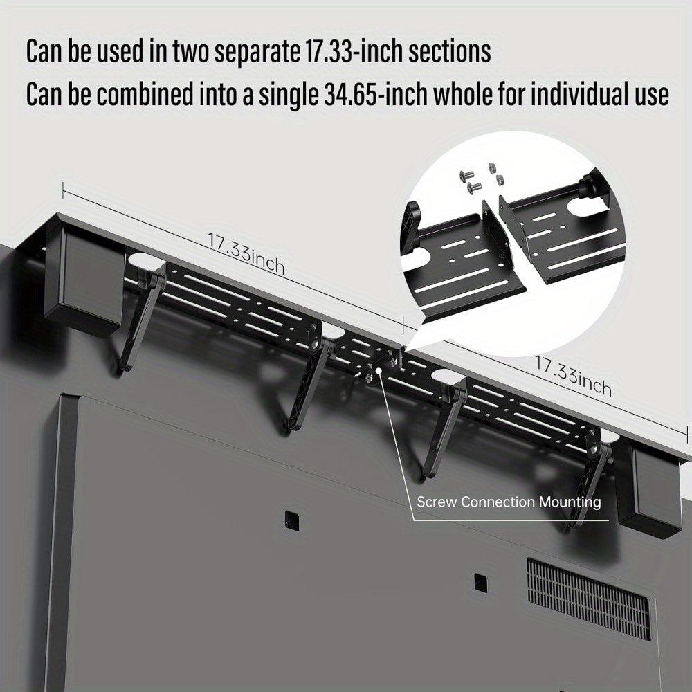 Entertainment Furniture for Living Room with Steel TV Stand, Adjustable Shelf, Storage Boxes