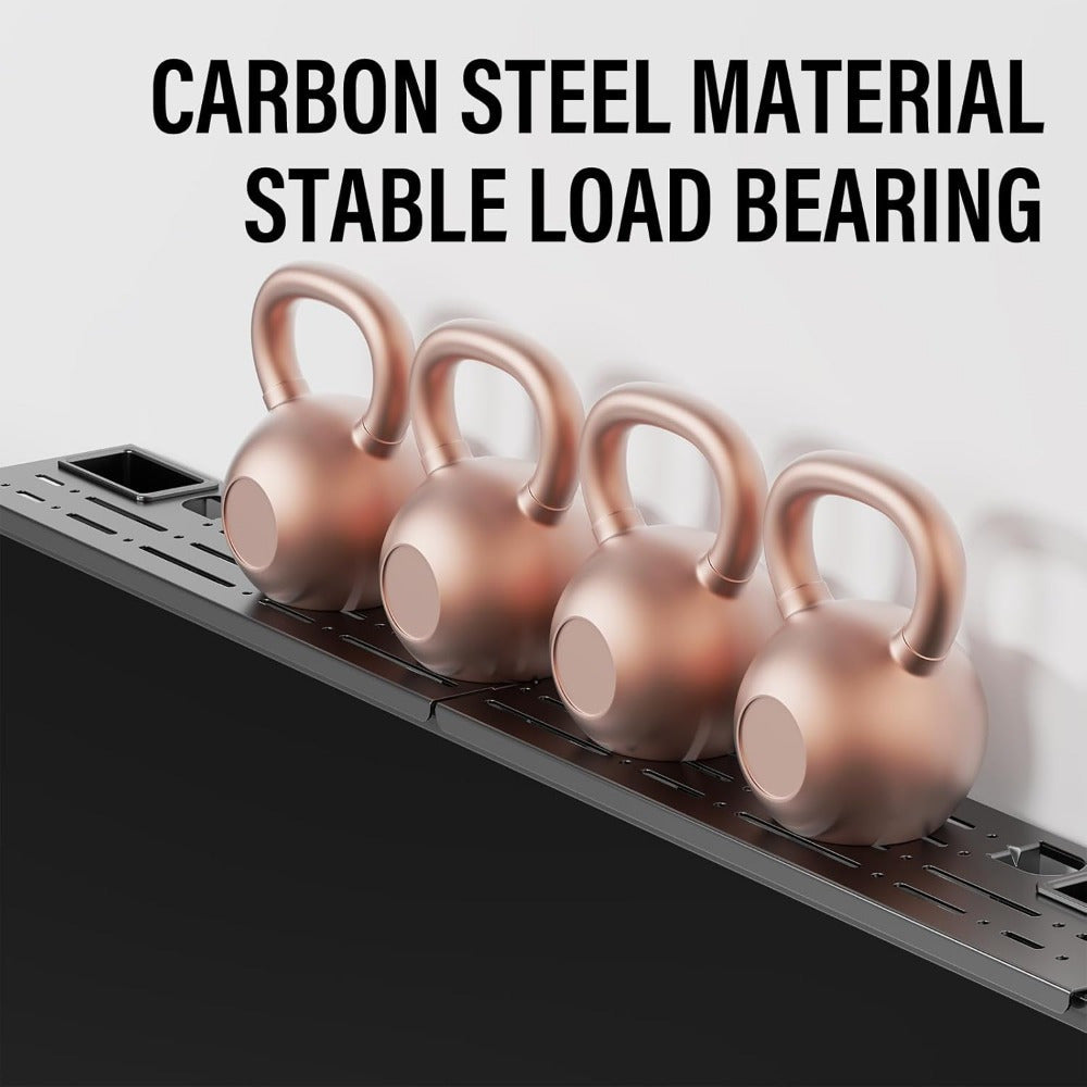 Entertainment Furniture for Living Room with Steel TV Stand, Adjustable Shelf, Storage Boxes