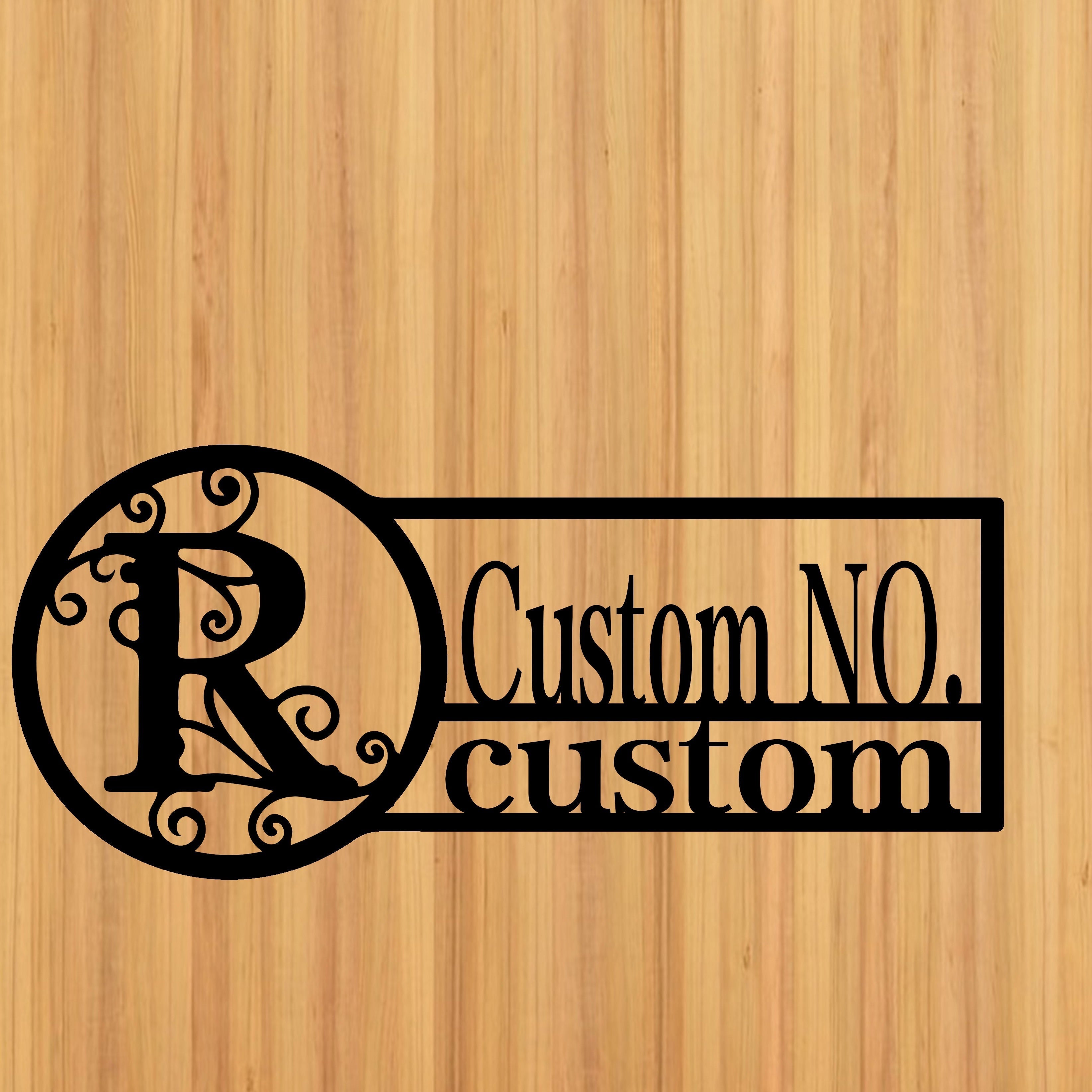 Oq metall misdan yasalgan eshik belgisi, oilaviy nom bilan, ichki va tashqi foydalanish uchun