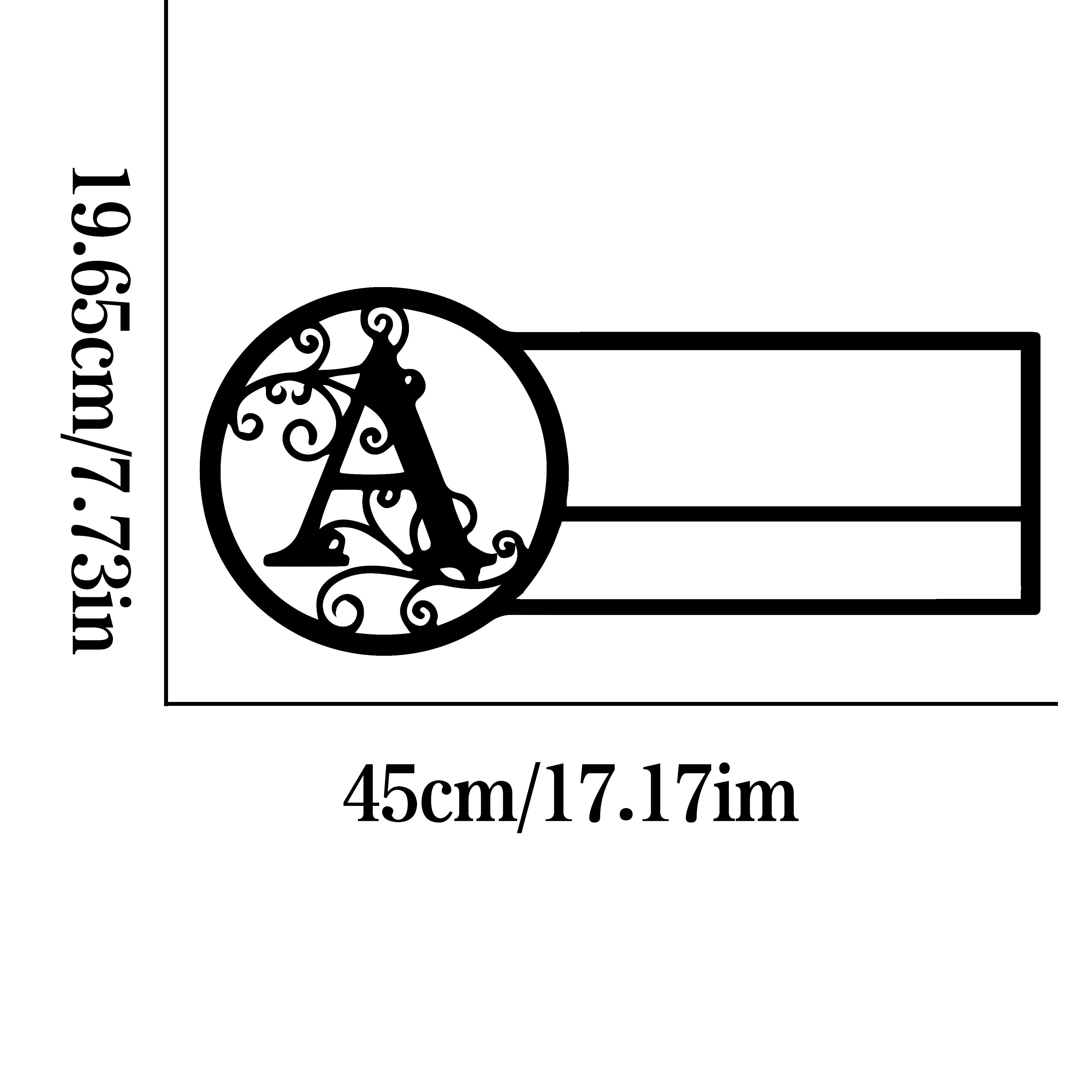 Black Metal Copper Door Sign with Family Name for Indoor and Outdoor Use