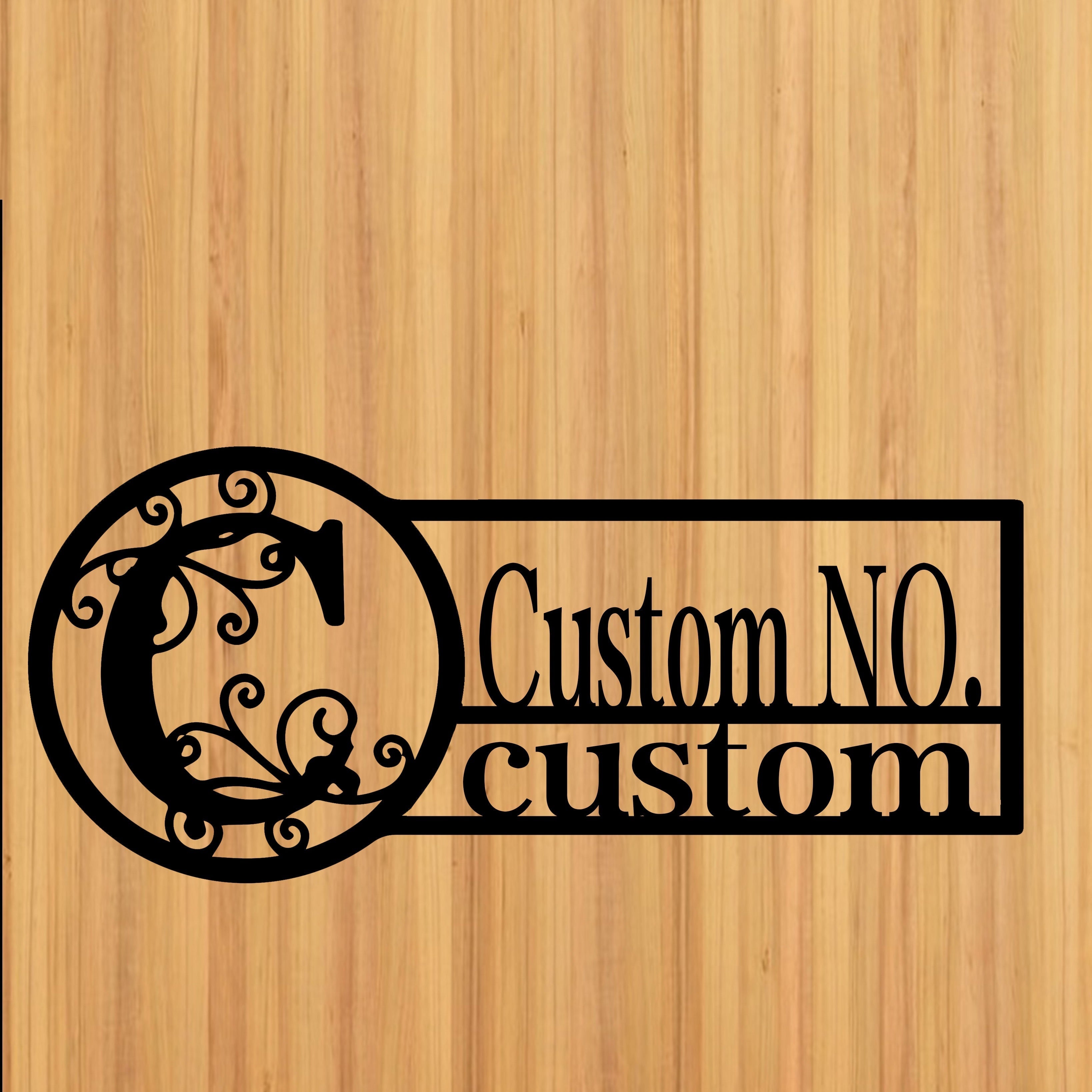 Oq metall misdan yasalgan eshik belgisi, oilaviy nom bilan, ichki va tashqi foydalanish uchun