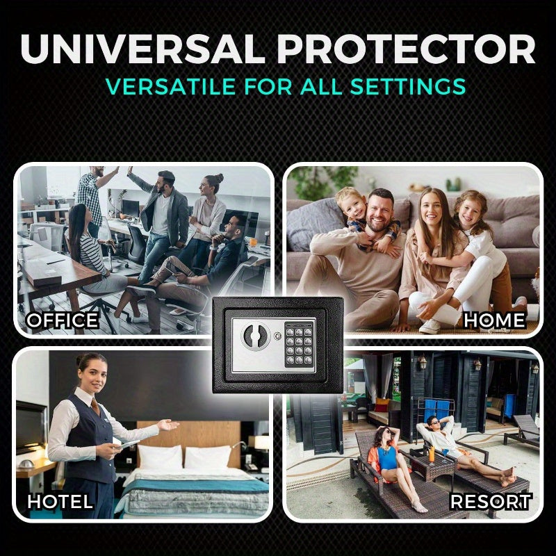 Compact Digital Safe with Keyboard Lock for Valuables Home Office Storage