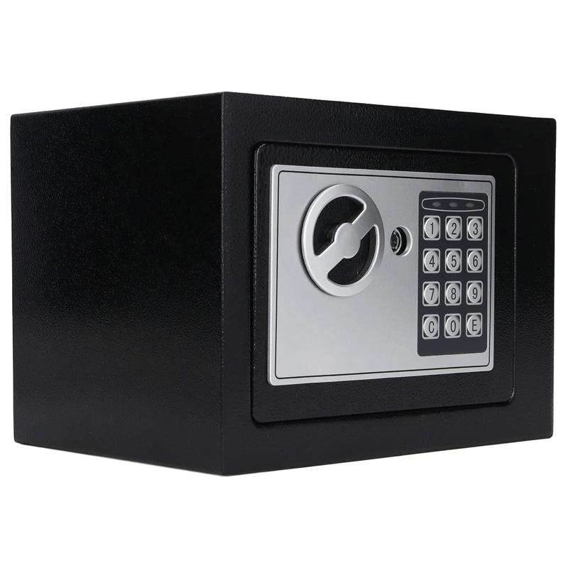 Compact Digital Safe with Keyboard Lock for Valuables Home Office Storage