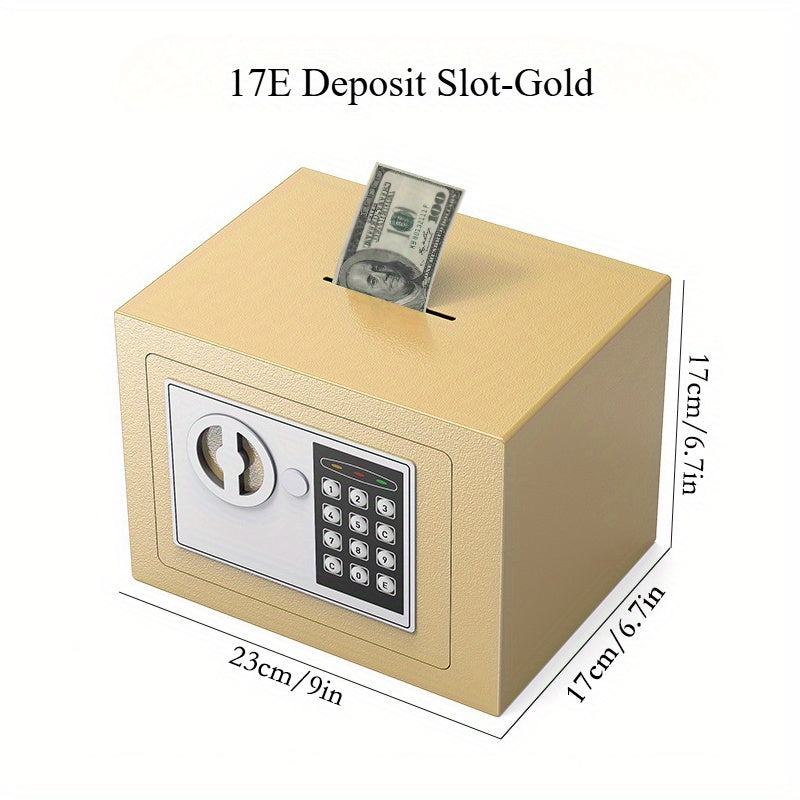 Compact Digital Safe with Keyboard Lock for Valuables Home Office Storage