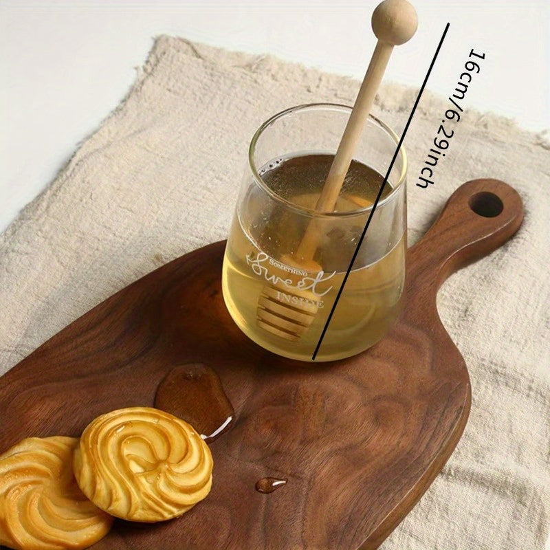 Wooden Honey Stirring Sticks Set of 1 or 4 for Kitchen, Home, Party, Wedding