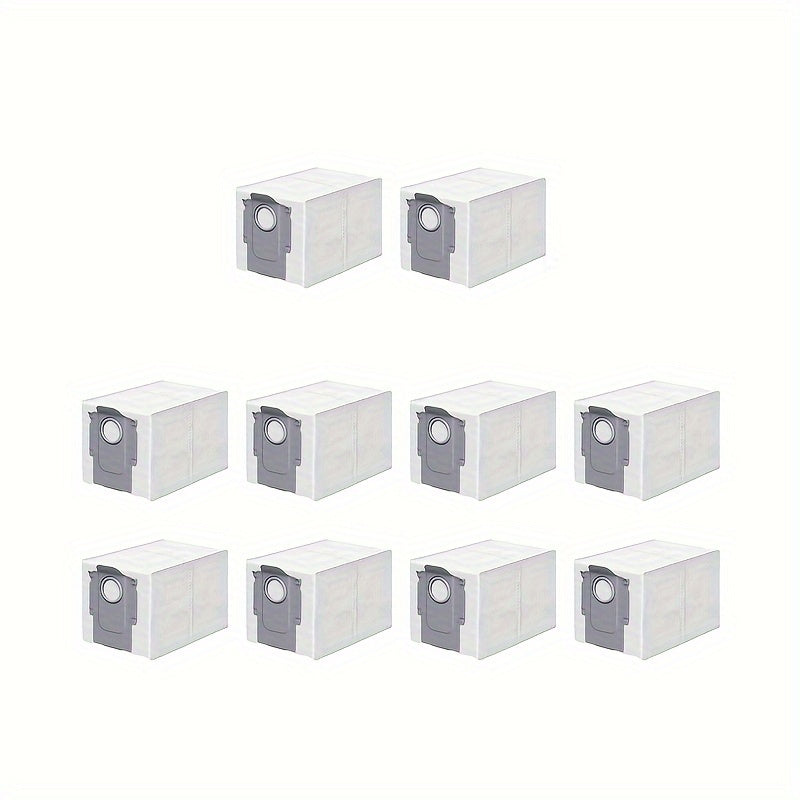 Mustahkam Polyester Changyutgich Sumkalari - 10-ta Yuqori Samarali Chang Sumkalari Roborock Q Revo, S8 Maxv Ultra bilan mos keladi. Plastik Pol Ulanishi Aksessuarini o'z ichiga oladi.