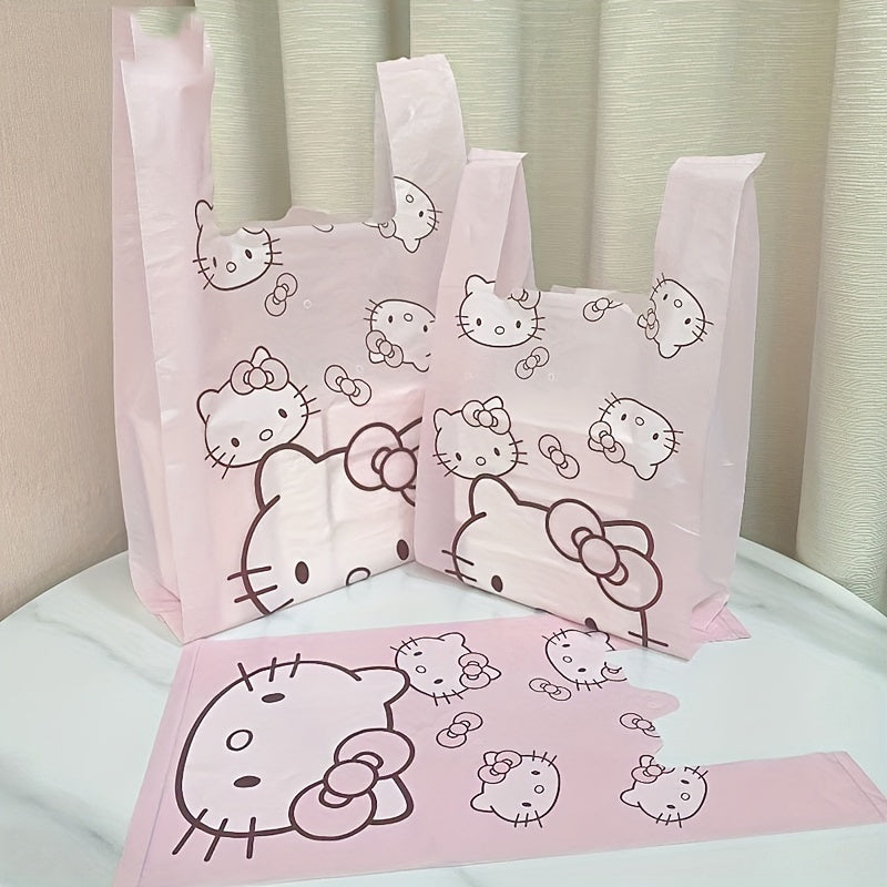 50 Pink Cartoon Disposable Garbage Bags for Kitchen Bathroom Bedroom Use