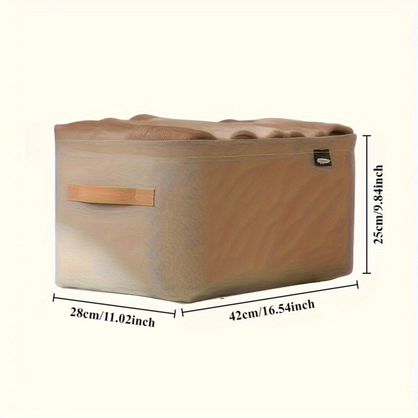 Caja de almacenamiento plegable de tela para ropa de cama, organizador de armario con ventana de vista y asas