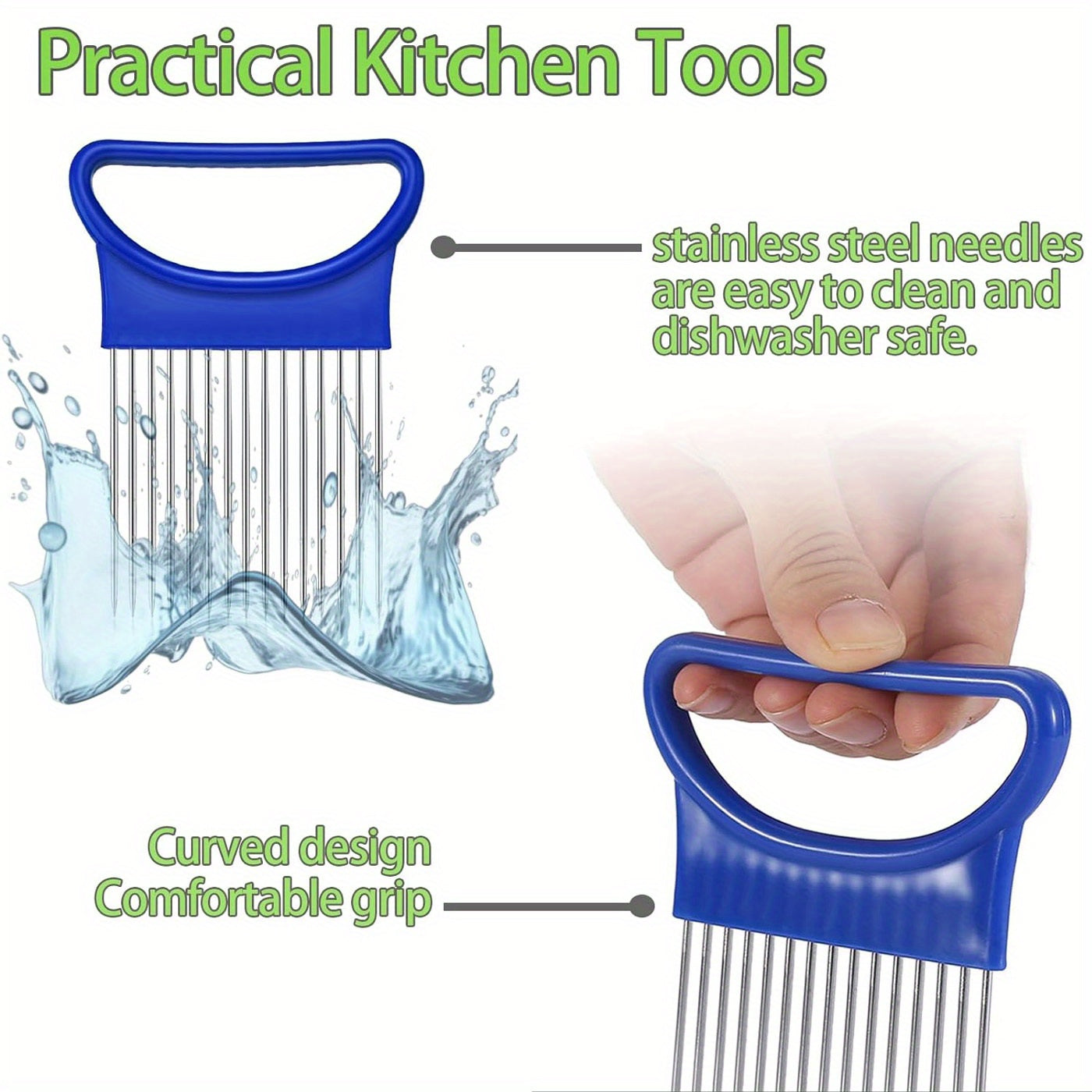 Stainless Steel Onion Cutter Meat Tenderizer Fork Shredder Kitchen Tool