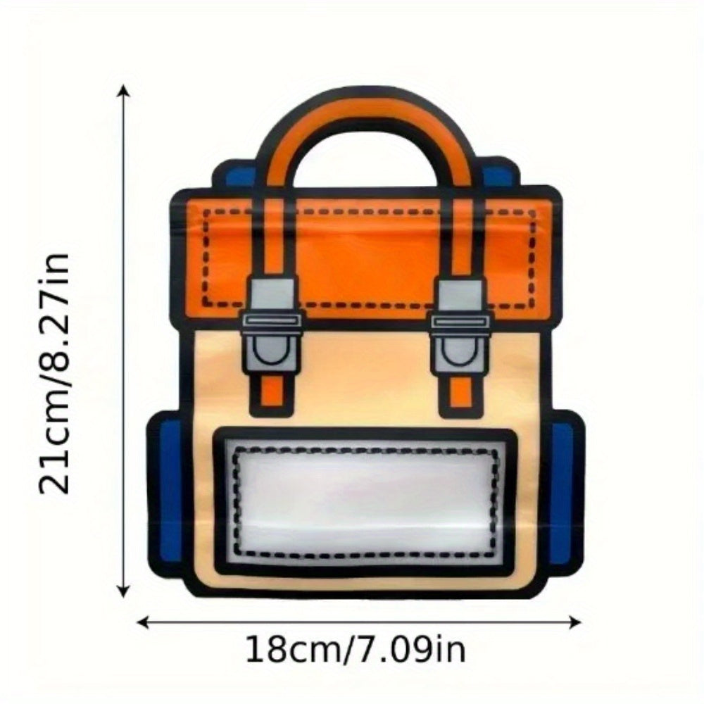 Paquete de 20 bolsas de plástico con forma de mochila para snacks, ideales para galletas, caramelos y souvenirs de fiesta