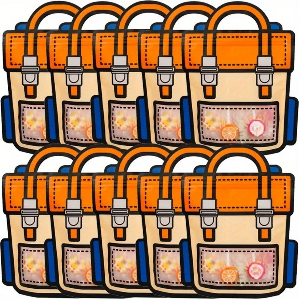 Paquete de 20 bolsas de plástico con forma de mochila para snacks, ideales para galletas, caramelos y souvenirs de fiesta