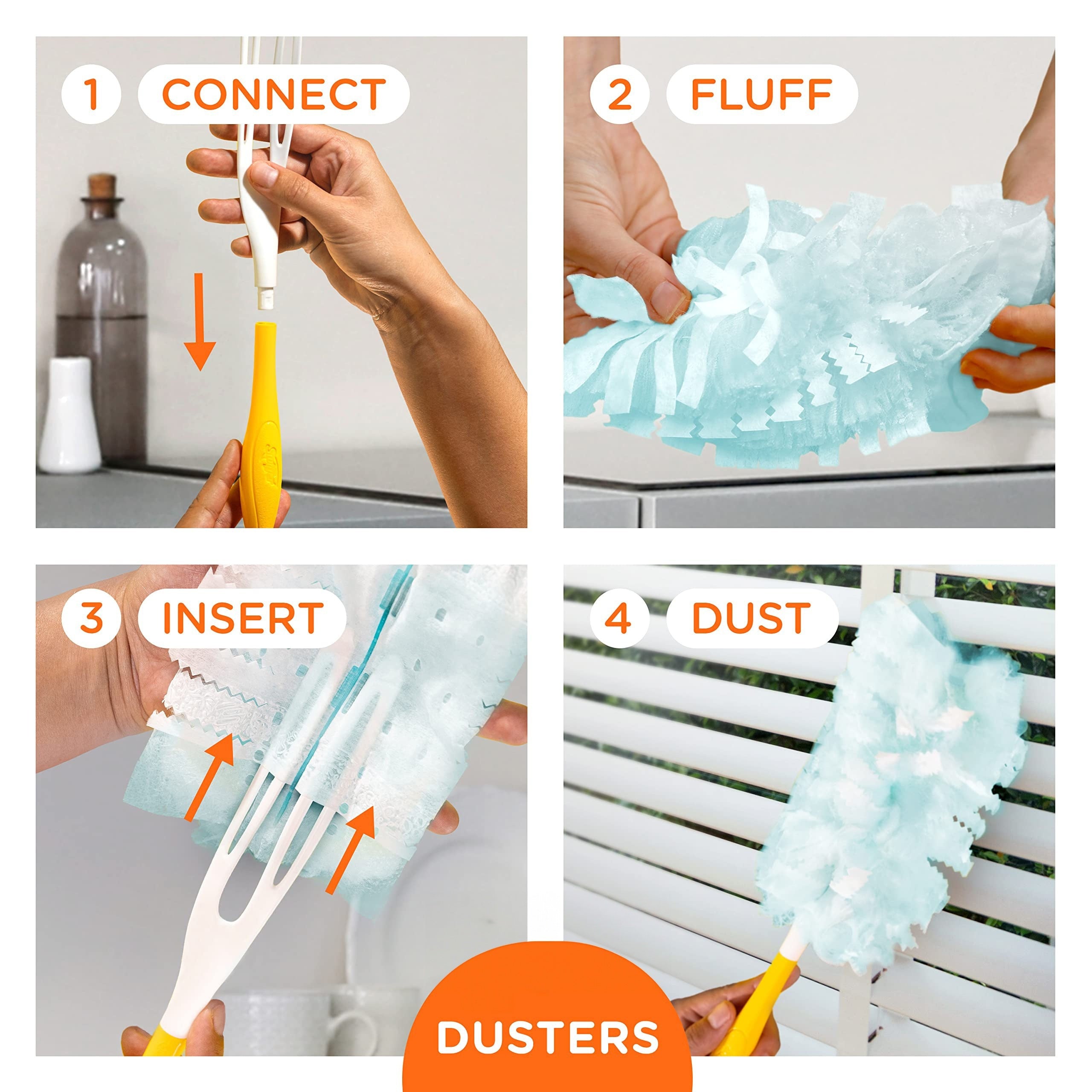 10pcs Disposable Dusting Brush Refills for Electronics Furniture Blinds Ceiling Fans