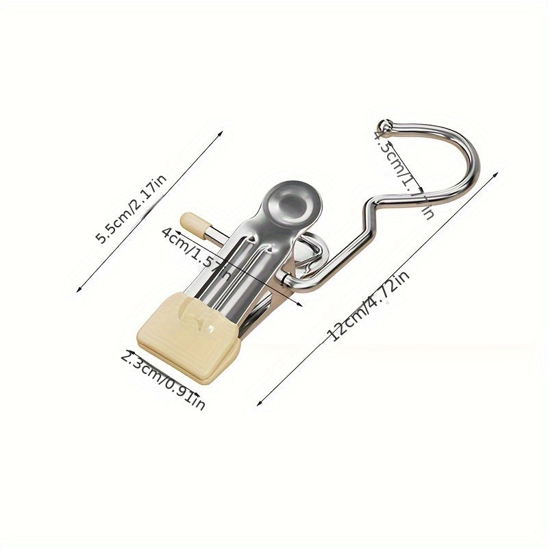 Set of 20 Metal Hangers with Clips Multi-Functional Wardrobe Organizer for Hats Shoes Pants