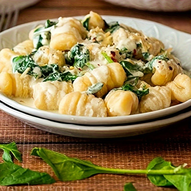 Homemade Noodle Maker with Textured Wooden Rollers for Pasta Dough