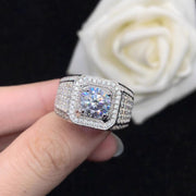 Women's Moissanite Wedding Ring 5 Carat S925 Silver Sparkling Gift