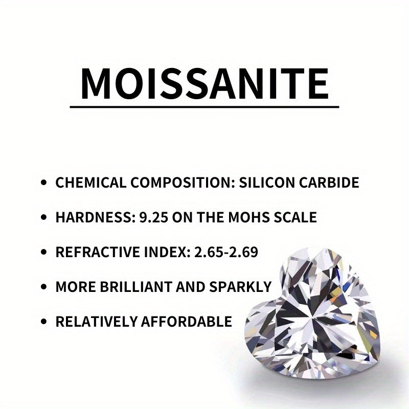 Women's Moissanite Wedding Ring 5 Carat S925 Silver Sparkling Gift