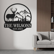 Personalized Family Name Wall Decor Steel Sign for Weddings Housewarmings and Anniversaries