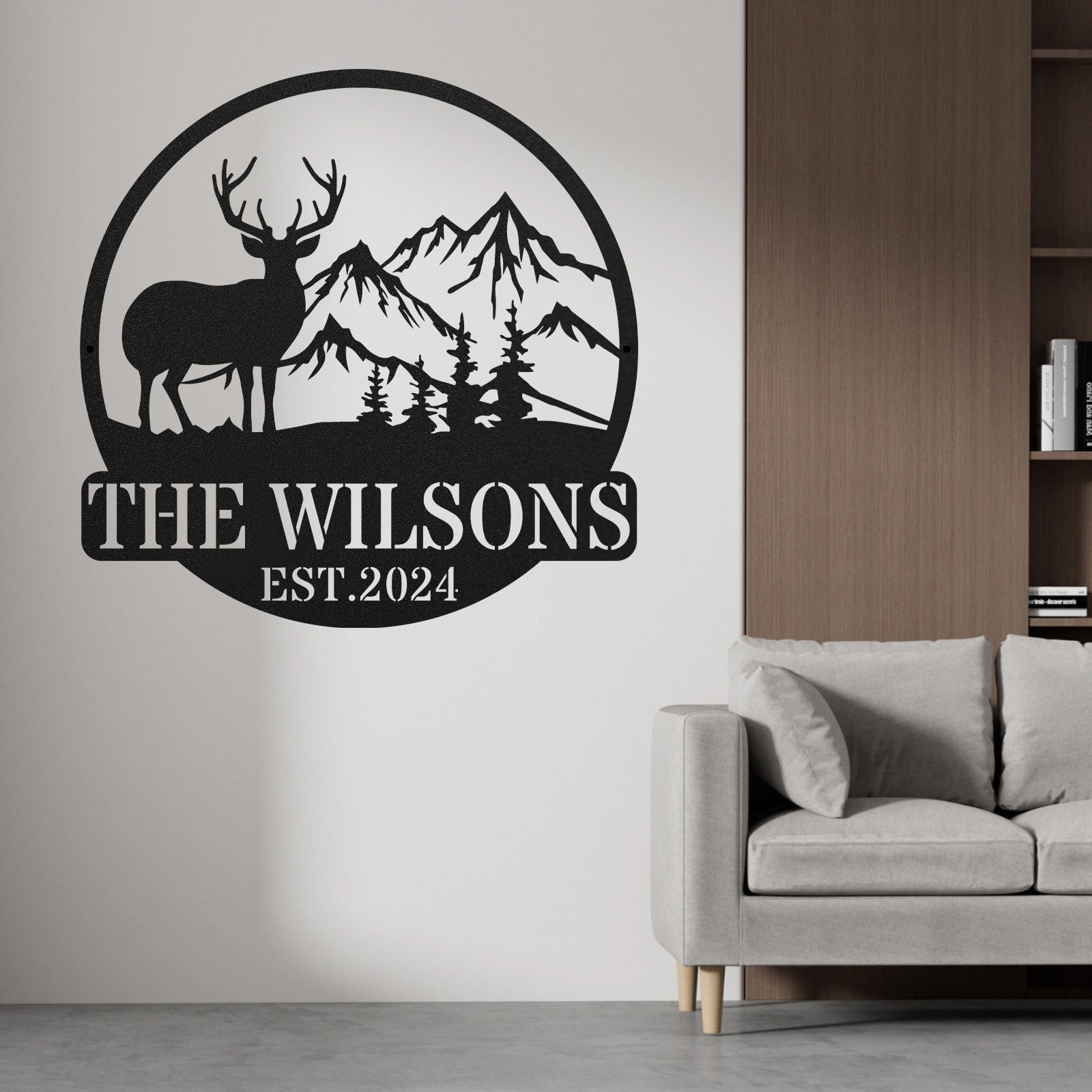 Personalized Family Name Wall Decor Steel Sign for Weddings Housewarmings and Anniversaries