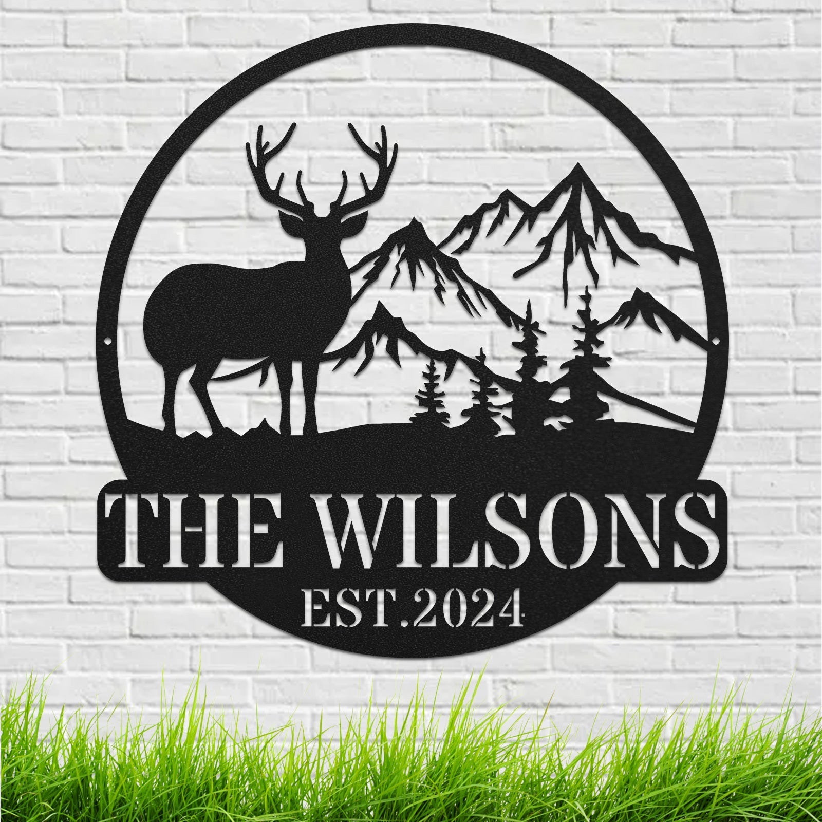 Personalized Family Name Wall Decor Steel Sign for Weddings Housewarmings and Anniversaries