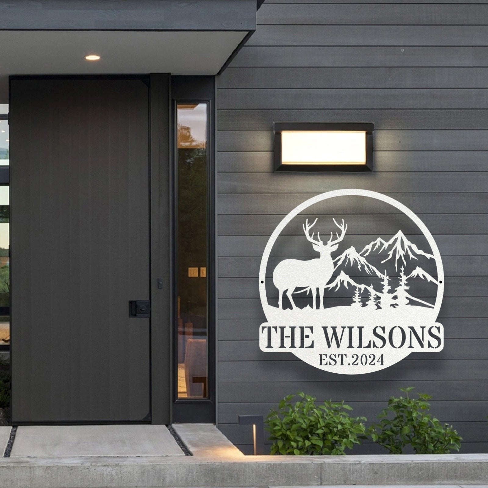 Personalized Family Name Wall Decor Steel Sign for Weddings Housewarmings and Anniversaries